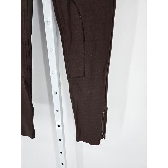 Vince Womens Sz 4 Ankle Length Equestrian Style Pants Chocolate Brown - Picture 2 of 5